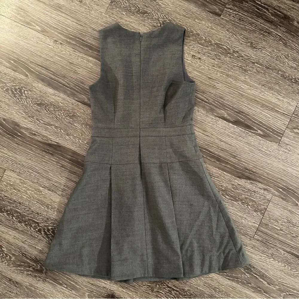 J. Crew Wool Blend Sheath Pleat Dress